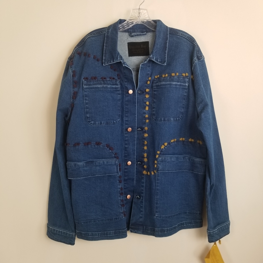 Denim Bay Jean Jacket Made In USA XL NWT